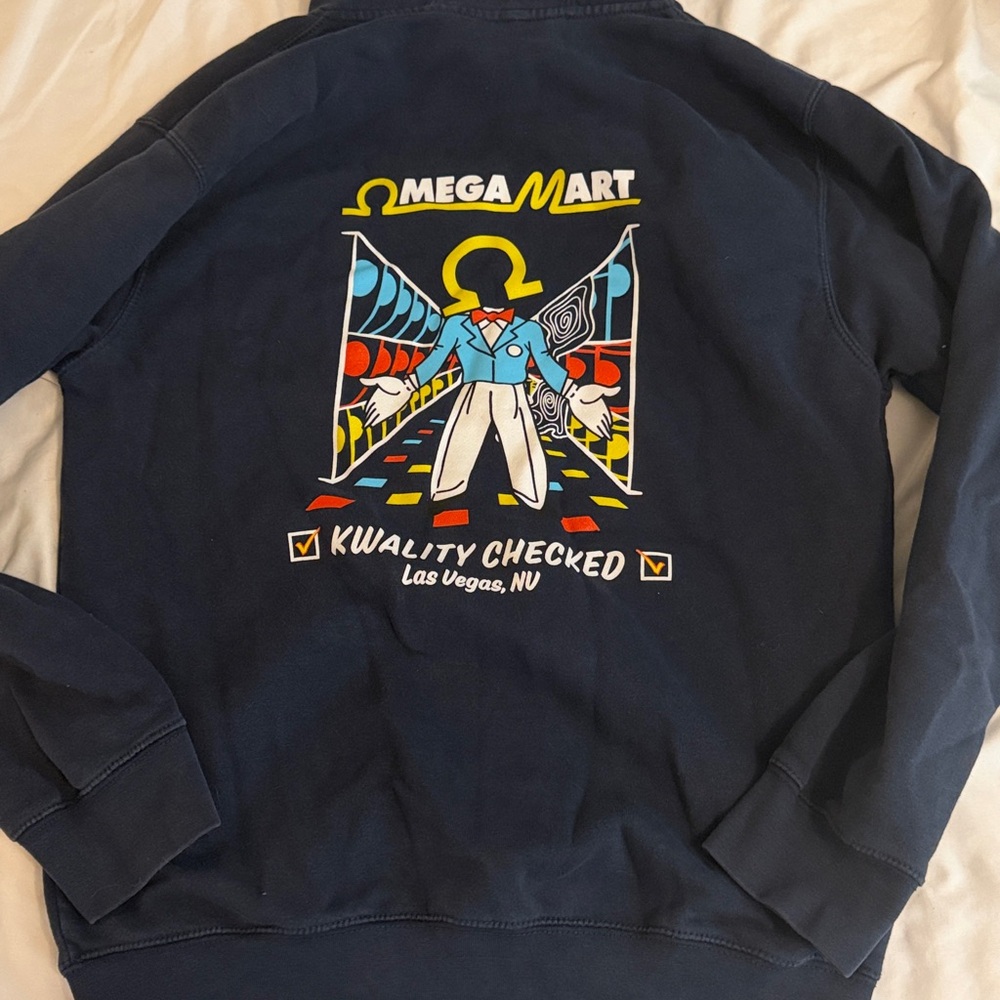 Mega Mart - zip hoodie in navy